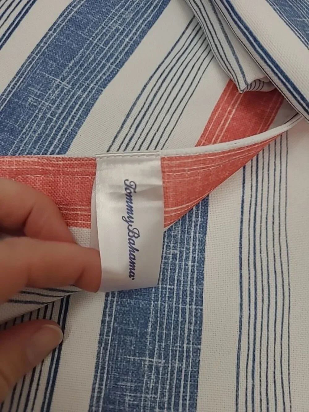 Tommy Bahama Placemats NWOT Set of 6 Cloth Napkins Set of 2 Red White Blue